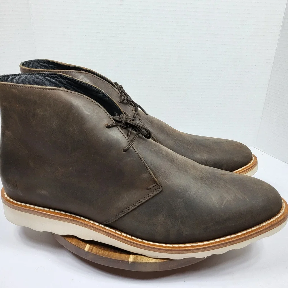 Thursday Boot Co Scout Chukka Mens 16 Brown Good Leather Wedge Sole Boot